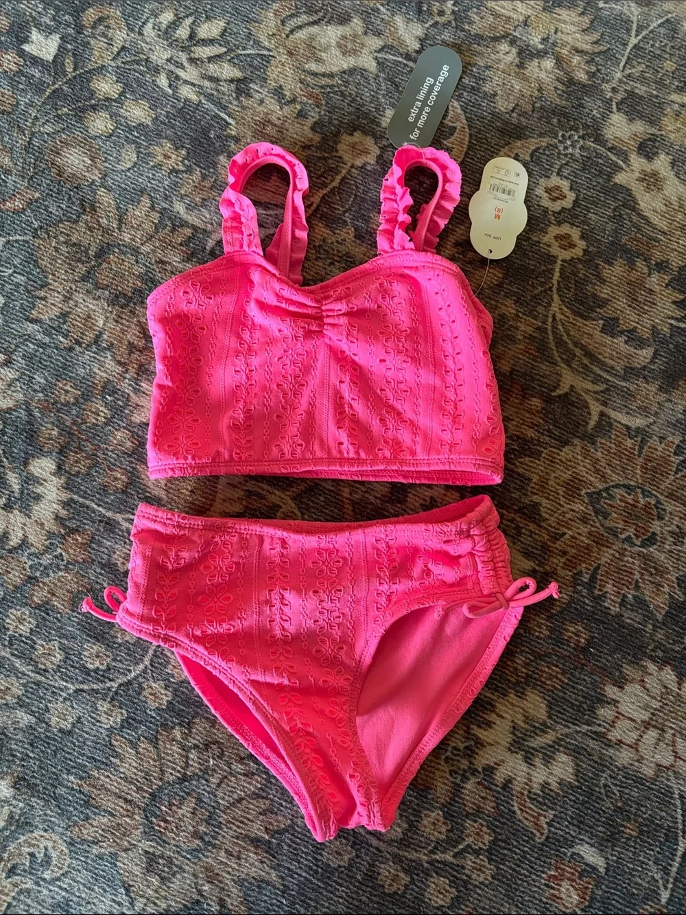 wonder nation Hot Pink Two-Piece Girls' Swim Bikini